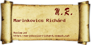 Marinkovics Richárd névjegykártya