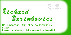 richard marinkovics business card